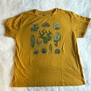 Large Fifth Sun Yellow Cactus Shirt